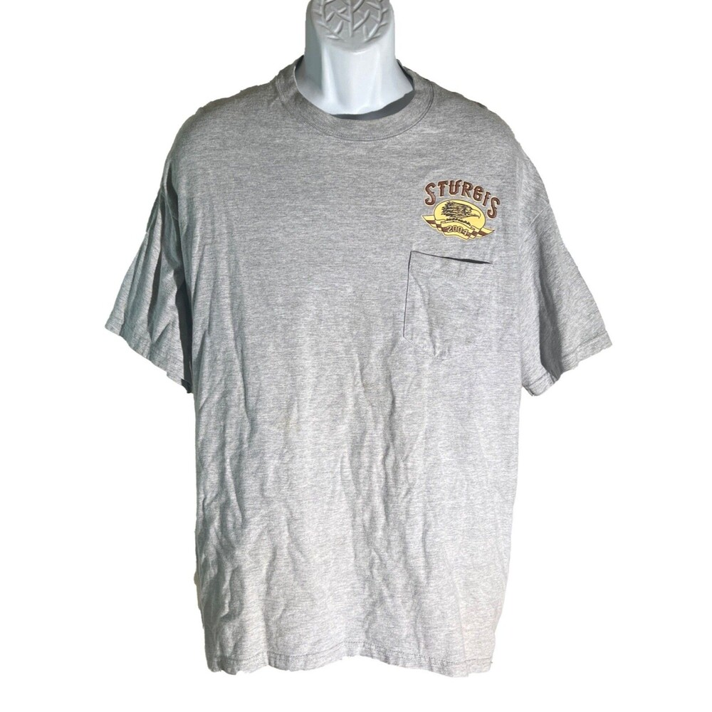 STURGIS 64th ANNUAL BLACK HILLS MOTOR CLASSIC 2004 Short Sleeve T-Shirt‎ Gray XL